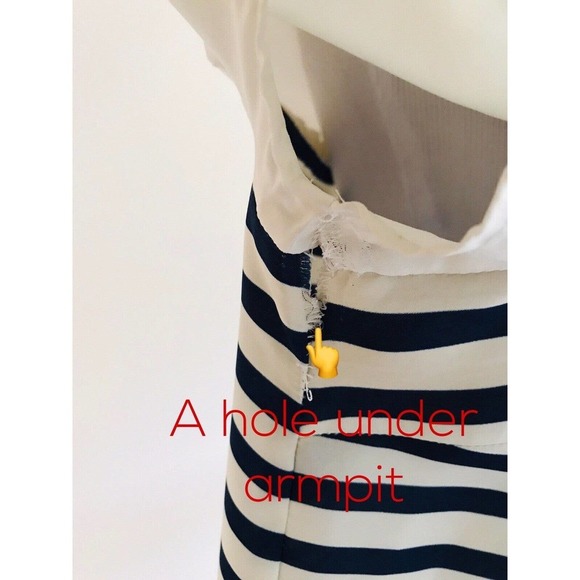 Anthropologie | Maeve Jewel Collar Women SM White Red Striped Top Short Sleeve - Picture 10 of 10